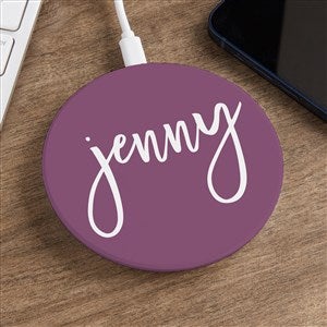 Trendy Script Personalized Wireless Charging Pad - 50781