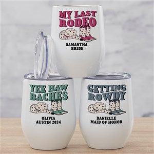 Western Wedding Personalized Insulated Wine Tumbler - 50797