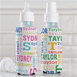 Trendy Repeating Name Personalized Baby Bottle Sleeve - 50916