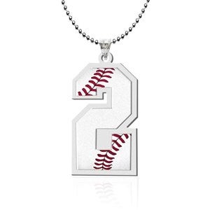 Personalized Baseball Number Pendant - 51209D