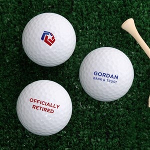 Custom Retirement Logo Golf Ball Set of 3 - 51242-CW