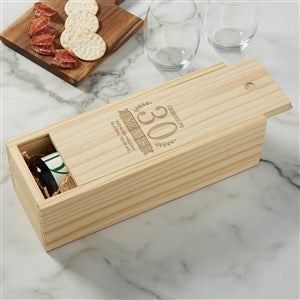 Custom Retirement Wood Wine Box- Logo - 51245