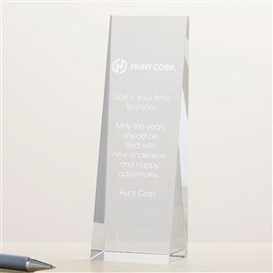 Custom Retirement Logo Slanted Vertical Award - 51275