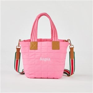 Embroidered Shiraleah Quilted Mini Tote in Pink - 51302