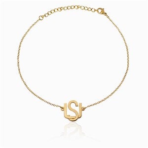 Personalized Overlapping Initial Anklet-Gold - 51303D-GP