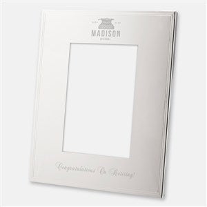 Custom Retirement Logo Tremont Silver 5x7 Picture Frame - 51308