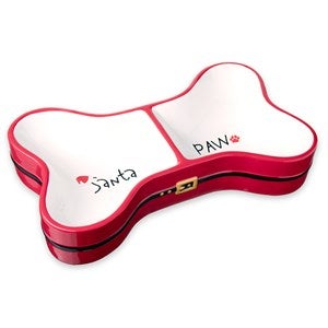 Santa Paw Ceramic Bowl for Dogs  Cats - 51349