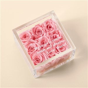 Magnificent Roses® Personalized Write Your Own Miniature Pink Rose Keepsake Box - 51359