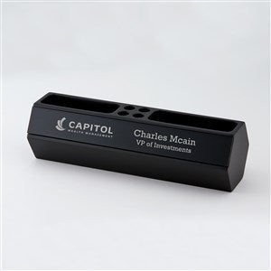 Engraved Logo Desk Name Plate  Organizer - 51364