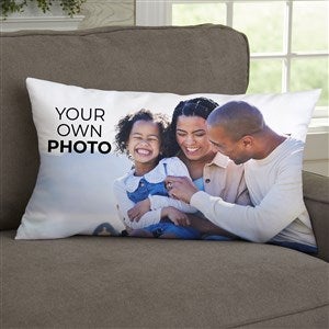 Your Own Photo Personalized Lumbar Throw Pillow - 51468-LB