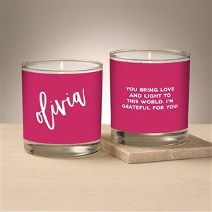 Trendy Script Personalized 8oz Glass Candle - 51501