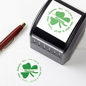 Irish Shamrock Self-Inking Address Stamp - 5157