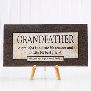 Grandfather Personalized Canvas Print- 5½quot;x 11quot; - 5167