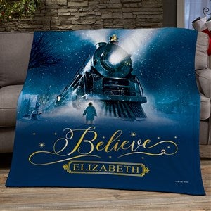 Polar Express® Personalized 60x80 Plush Fleece Blanket - 51733-L