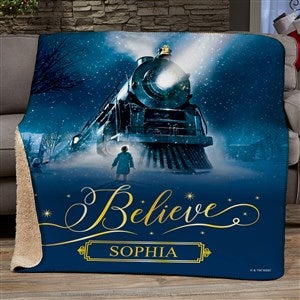 Polar Express® Personalized 50x60 Sherpa Blanket - 51733-S