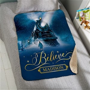 Polar Express® Personalized 30x40 Sherpa Blanket - 51733-SS