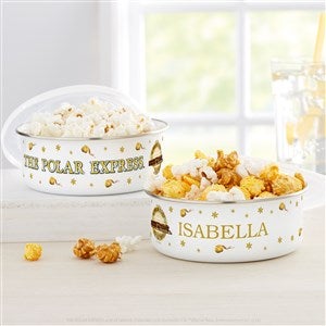 Polar Express® Personalized Enamel Bowl with Lid - 51740-P