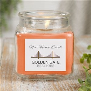 Real Estate Logo Scented Glass Candle Jar 10 oz. Pumpkin Spice Candle Jar - 51773-10WCC