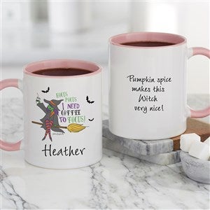 Hocus Pocus philoSophies® Personalized Halloween Coffee Mug 11 oz.- Pink - 51795-P