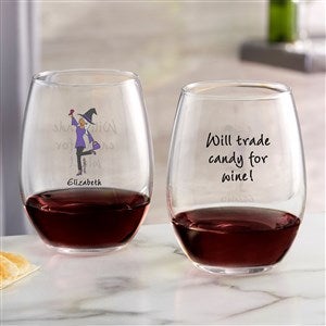 philoSophies Personalized Halloween Stemless Wine Glass - 51797-S