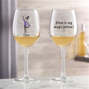 philoSophies Personalized Halloween White Wine Glass - 51797-W