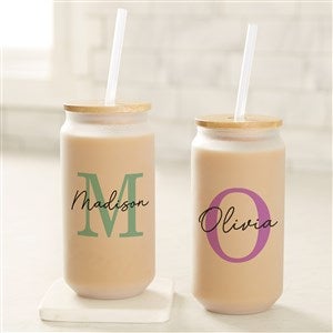 Simple Signature Personalized Frosted Iced Coffee Tumbler - 51809