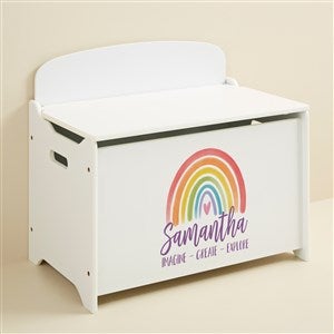 Watercolor Brights Personalized Kids Toy Box - 51814