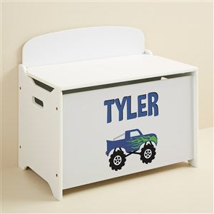 Construction  Monster Trucks Personalized Kids Toy Box - 51816