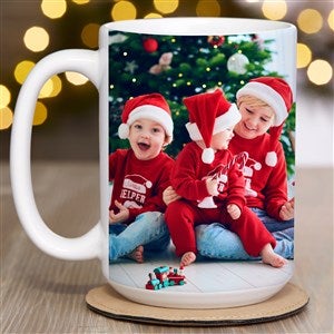 Christmas Photo Personalized Coffee Mug 15 oz.- White - 51854-L