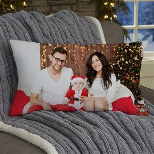 Christmas Photo Memories Personalized Lumbar Throw Pillow - 51857-LB