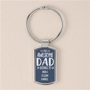 This Awesome Dad Belongs To Personalized Keychain-Rectangle - 51878-K