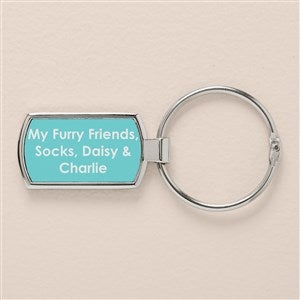 Picture Perfect Pet Personalized Keychain-Rectangle - 51880-K