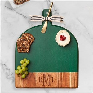 Personalized Acacia Green Bevel Board with Spreader - 51896D