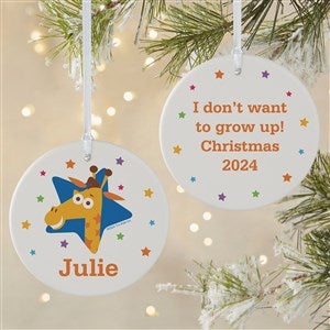 Toys R Us® Geoffrey Personalized Christmas Ornament- 3.75quot; Matte - 2 Sided - 51940-2L