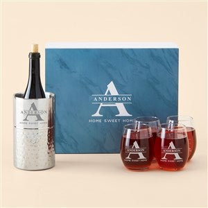 Lavish Last Name Personalized Wine Gift Set - 51955