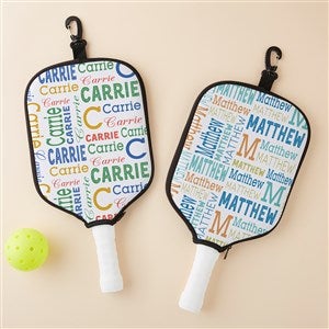 Trendy Repeating Name Personalized Pickleball Paddle Cover - 51973