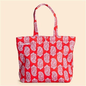 Vera Bradley Embroidered Iconic Paisley Original Tote-Goji Berry Red - 52049