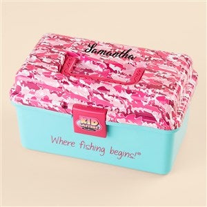 Personalized Kids Pink Camo Tackle Box - 52079-T