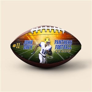 Personalized Burst Photo Football - 9quot; Player - 52080D-SP