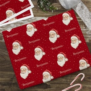 Vintage Santa Personalized Christmas Wrapping Paper Sheets - 52233-S