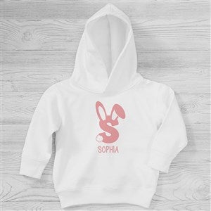 Bunny Monogram Personalized Toddler Hooded Sweatshirt - 52291-CTHS