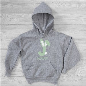 Bunny Monogram Personalized Hanes® Youth Hooded Sweatshirt - 52291-YHS