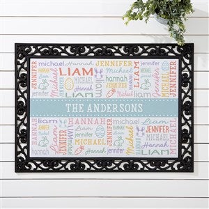 Easter Repeating Name Personalized Doormat- 18x27 - 52296-S