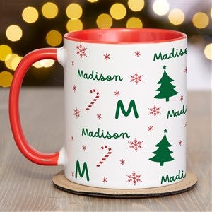 Festive Icons Personalized Coffee Mug 11 oz.- Red - 52321-R