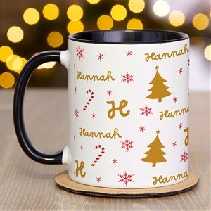 Festive Icons Personalized Coffee Mug 11 oz.- Black - 52321-B