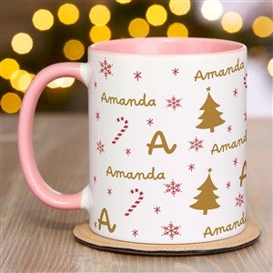 Festive Icons Personalized Coffee Mug 11 oz.- Pink - 52321-P