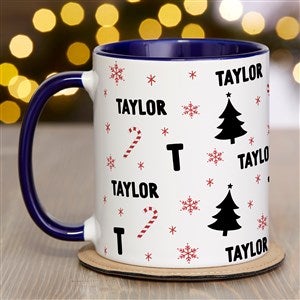 Festive Icons Personalized Coffee Mug 11 oz.- Blue - 52321-BL