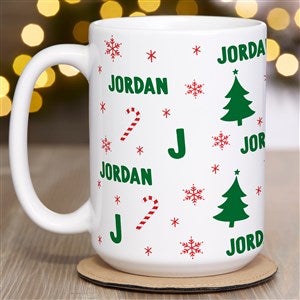 Festive Icons Personalized Coffee Mug 15 oz.- White - 52321-L