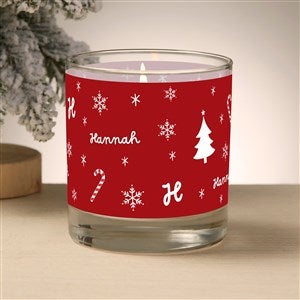 Festive Icons Personalized 8oz Glass Candle - 52323