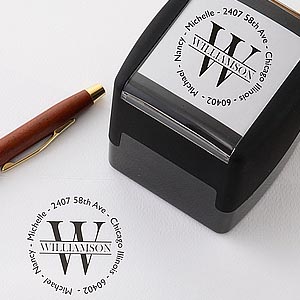 Modern Wedding Stamp, Custom Return Address Stamp, Personalized